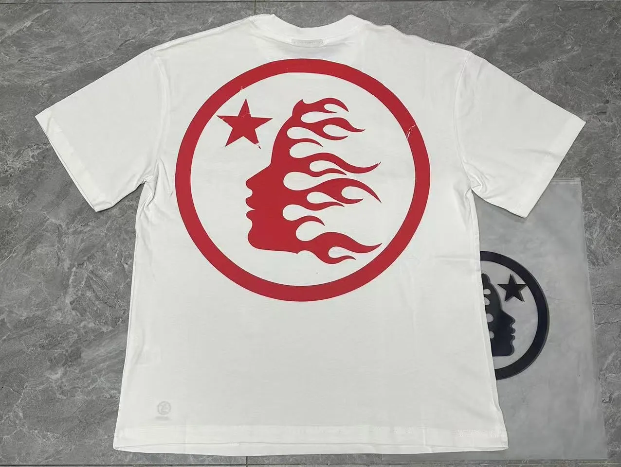 766#White I P54 In Stock Hellstar 、 T （fabric):32 240 Sizes（size）：S-M- L- X L （colour）：White 👉 👉